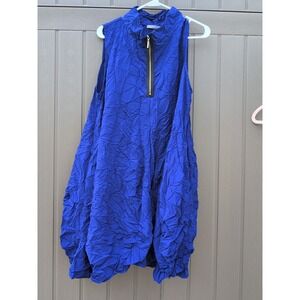 Evelyn & Arthur Blue Sleeveless Large‎ Made To Look Dress